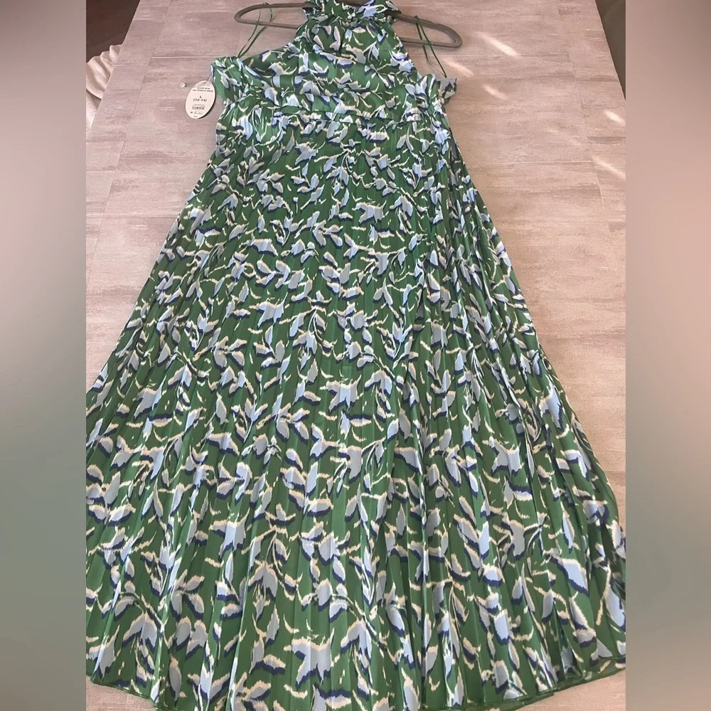 SCOOP- Floral Green and Blue Maxi Dress- Size 12-14 Nwt - Picture 5 of 8